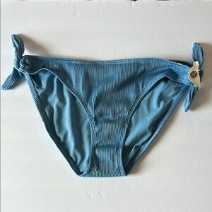 True Craft dusty blue robbed bikini swim bottoms size XL NWOT